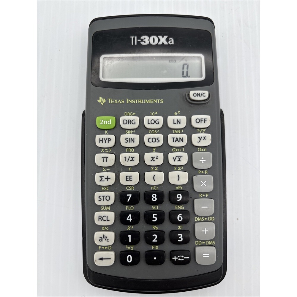 Texas Instruments TI-30Xa Scientific Calculator LCD Display Handheld Battery